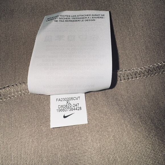 NWT Nike Tech XL Fleece Full Zip Sweatshirt Jacket Khaki Tan Hooded DX0822-247 - Picture 7 of 8